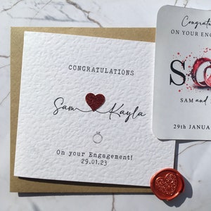 Personalised Engagement Card, You're Engaged Gift, Engagement Card