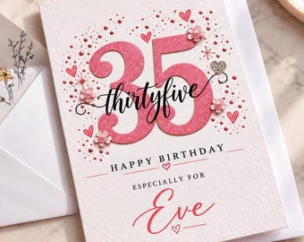 Personalised 35th Birthday Card, Thirty-Fifth Card