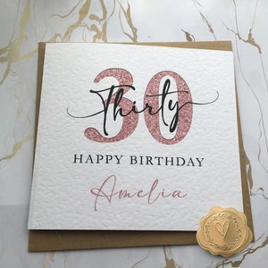 Personalised 30th Birthday Card, Thirtieth Birthday Card