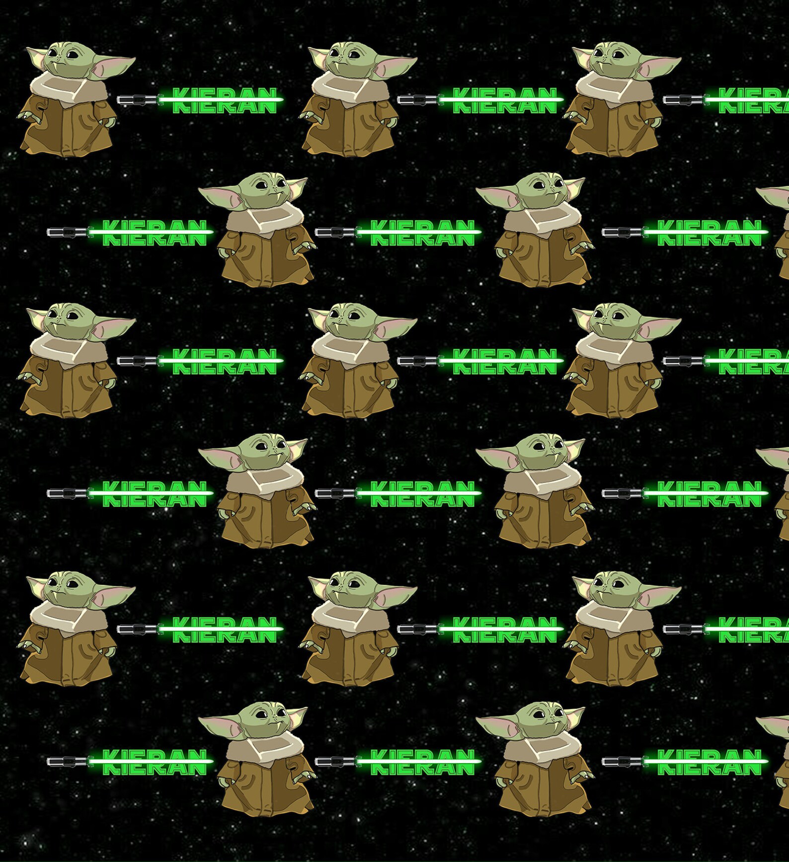 Baby Yoda Wrapping Paper Personalised Wrapping Paper Etsy