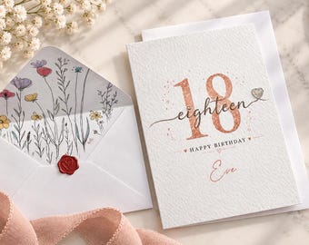Personalised 18th Birthday Card, Eighteenth Card