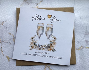 Personalised Engagement Card, You're Engaged Gift, Gift Card