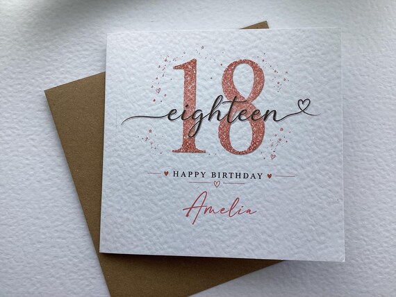 Personalised 18th Birthday Card, Eighteenth Card