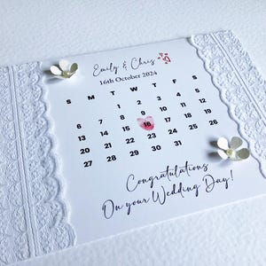Personalised Wedding Day Card, Wedding Day Gift, Wedding Day Card
