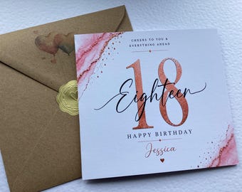 Personalised 18th Birthday Card, Eighteenth Card