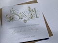 Personalised Floral Wedding Initial Card, Luxury Cardstock, Custom Message Envelope product logo