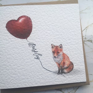 Personalised Fox Birthday Card  | Fox Lover Card | Fox Greetings Card