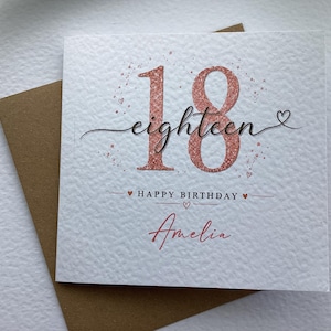 Personalised 18th Birthday Card, Eighteenth Card