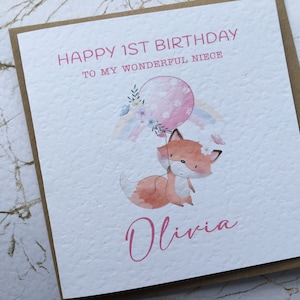 Personalised First Birthday Card, 1st Birthday Card