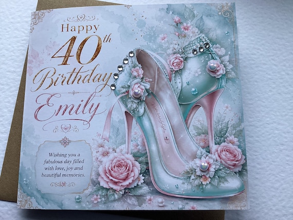 Personalised 40th Birthday Card, Fortieth Card