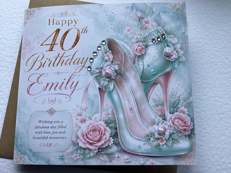 Personalised 40th Birthday Card, Fortieth Card image 1