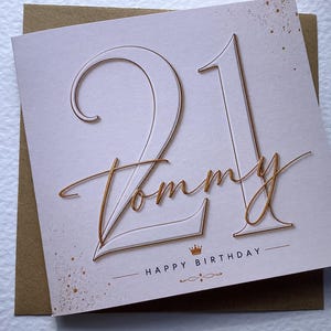 Personalised 21st Birthday Card, Twenty First Card