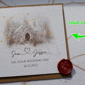 Personalised Wedding Venue Card | Wedding Watercolour Card