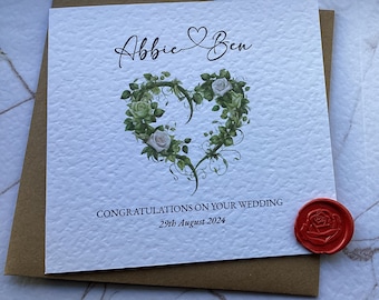 Personalised Wedding Card, You're Married Gift, Map Card