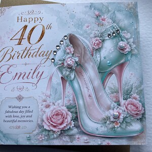 Personalised 40th Birthday Card, Fortieth Card image 3