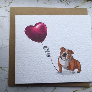 Personalised English Bulldog Birthday Card  | Dog Lover Card | English Bulldog Greetings Card