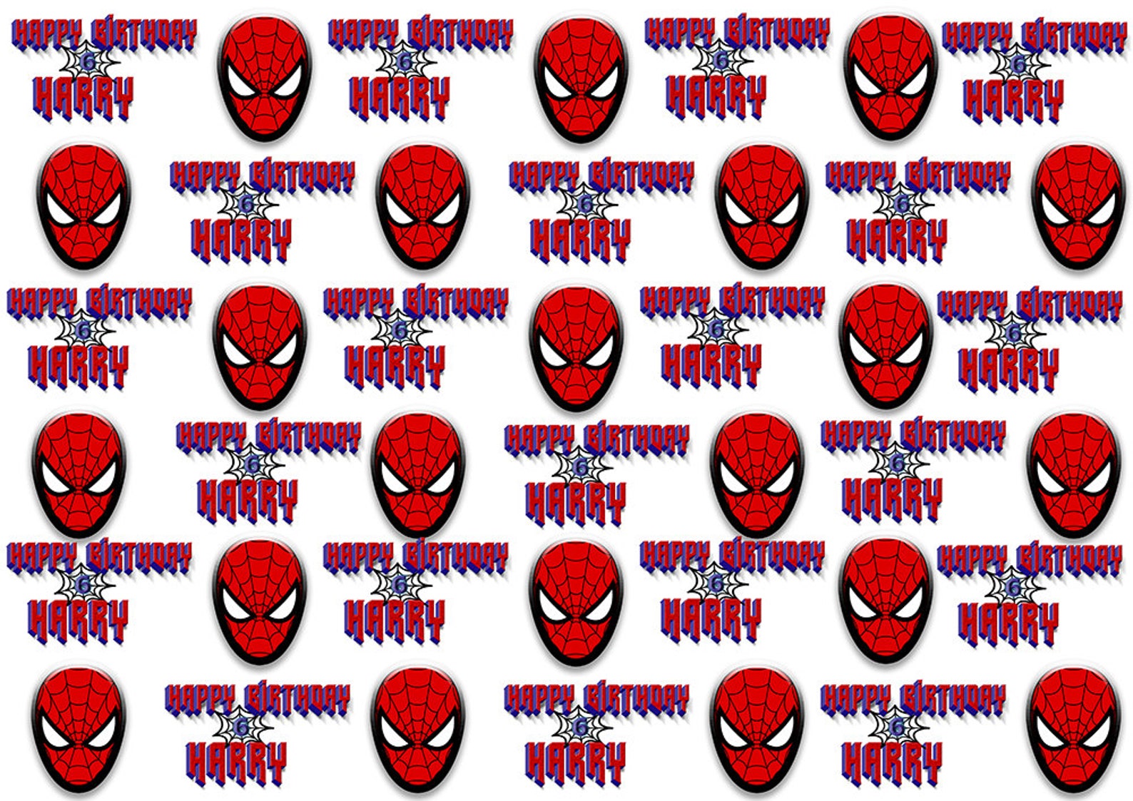 Spiderman Wrapping Paper Personalised Wrapping Paper Etsy