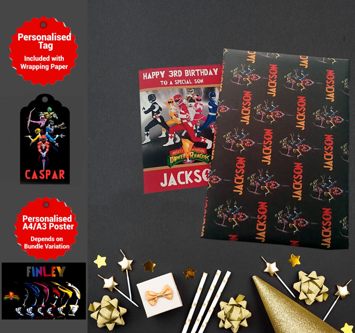 Power Ranger Christmas Wrapping Paper 