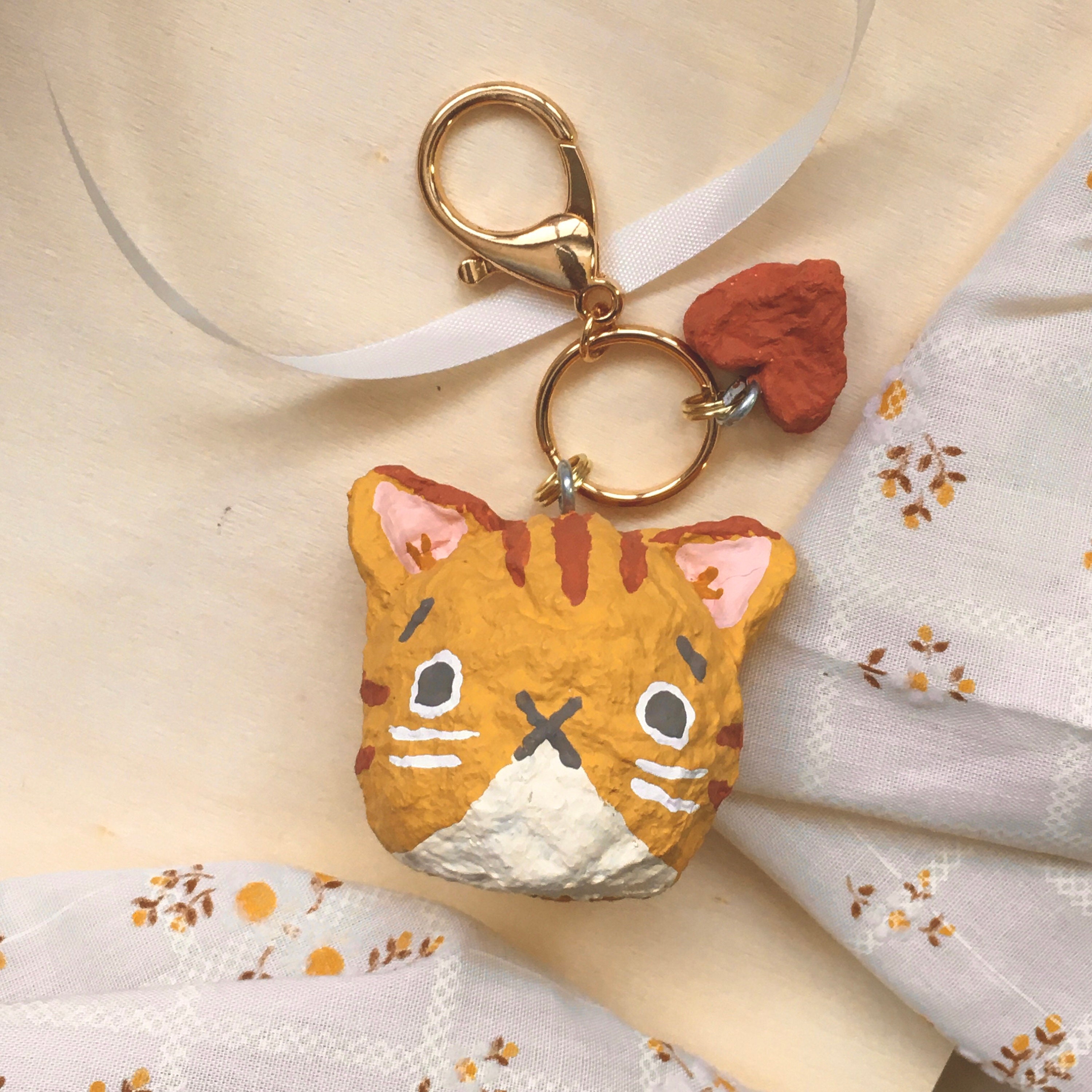 Cute Paper mache keychains / ornament cottage core goblin Etsy