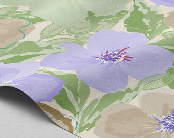 Softshell Spring Lilac Flowers - Waterproof fabric for clothing