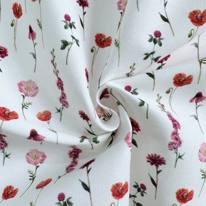 Summer Meadow Flowers | Floral print fabric | Flower fabric |  Eco-print