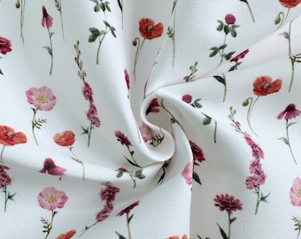 Summer Meadow Flowers | Floral print fabric | Flower fabric |  Eco-print