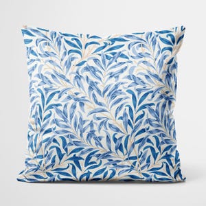 William Morris Willow Bough Blue | Poszewka na poduszkę William Morris | Poszewka na poduszkę dekoracyjną | Luksusowa poduszka dekoracyjna | Niestandardowe rozmiary
