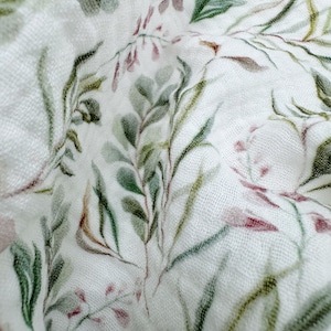 Floral double gauze fabric | Double gauze fabric | Floral print fabric | Floral cotton fabric | Delicate Meadow Flower Print | Muslin cotton