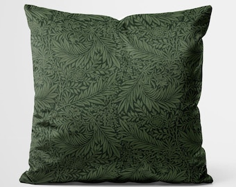 William Morris Larkspur Pillow Cover | Green Floral Throw Pillow