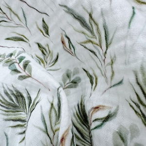 Floral double gauze fabric | Double gauze fabric | Floral print fabric | Floral cotton fabric | Delicate Meadow Flower Print | Muslin cotton