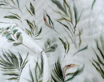 Floral double gauze fabric | Double gauze fabric | Floral print fabric | Floral cotton fabric | Delicate Meadow Flower Print | Muslin cotton