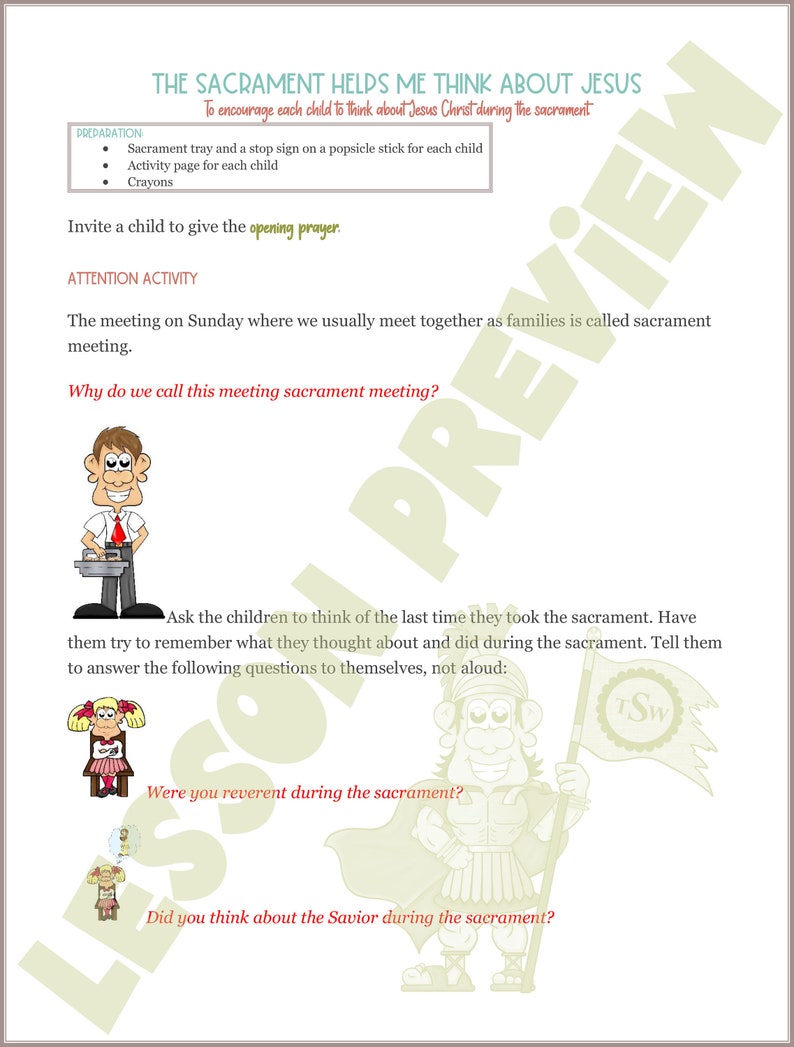 LDS Primary Nursery Manual Behold Your Little Ones Nursery Lesson 27