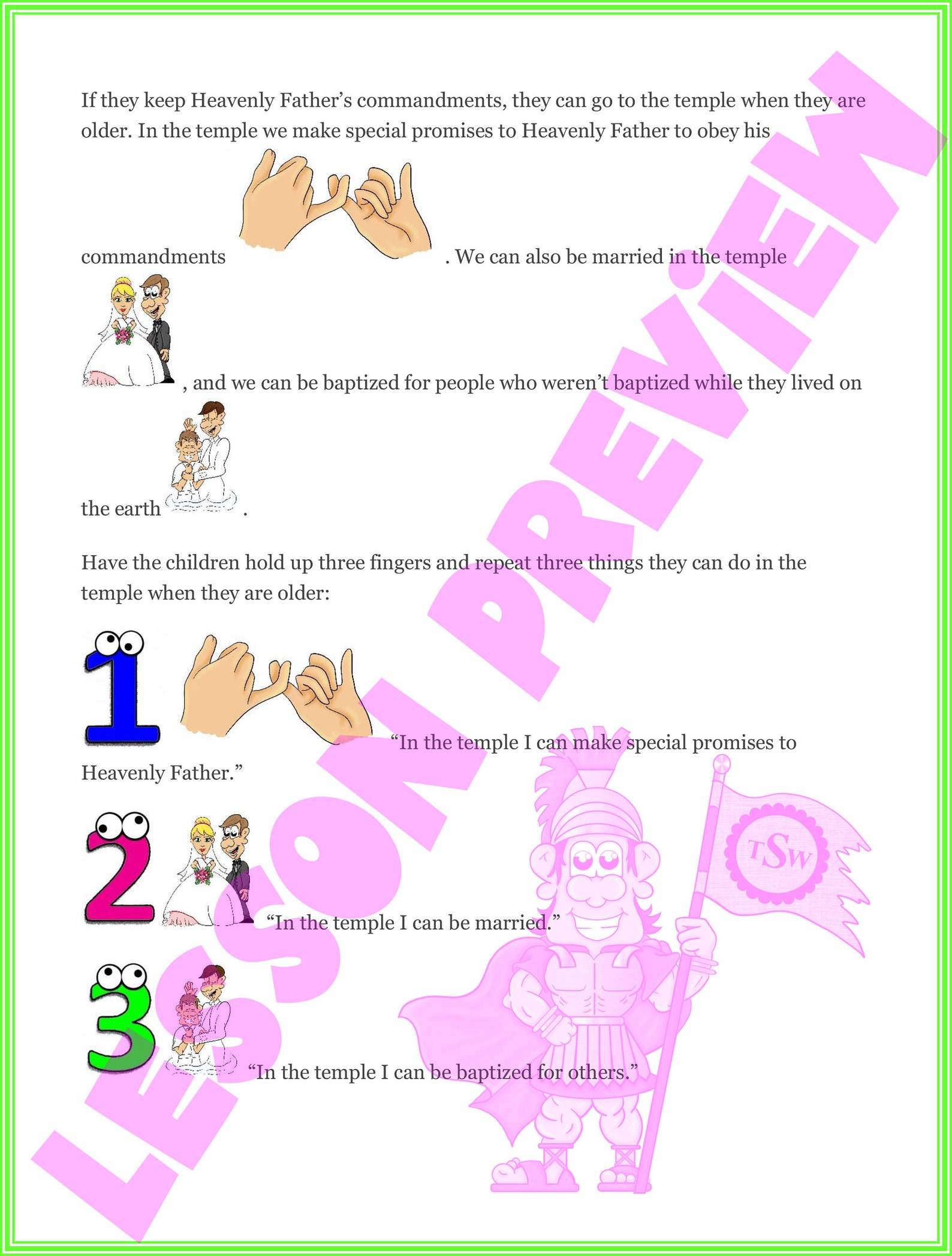 LDS Primary Nursery Manual Behold Your Little Ones Nursery Lesson 13