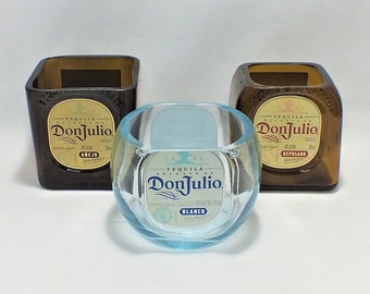 Don Julio Tequila Bottle Drinking Glass (1) - Blanco - Reposado - Anejo - Drinking Glasses - Upcycled Glasses
