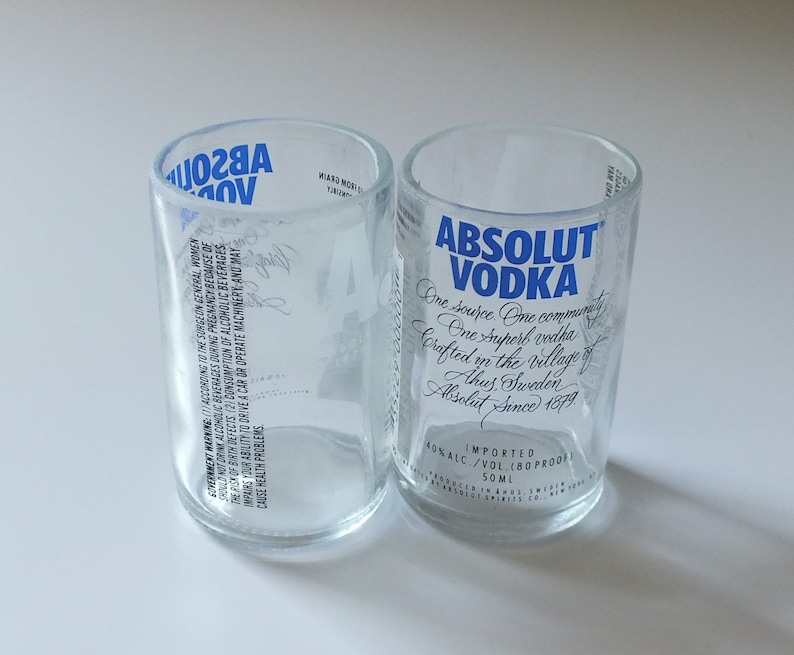 Absolut Vodka Mini Bottle Shot Glass 50ml Bottles Titos Etsy