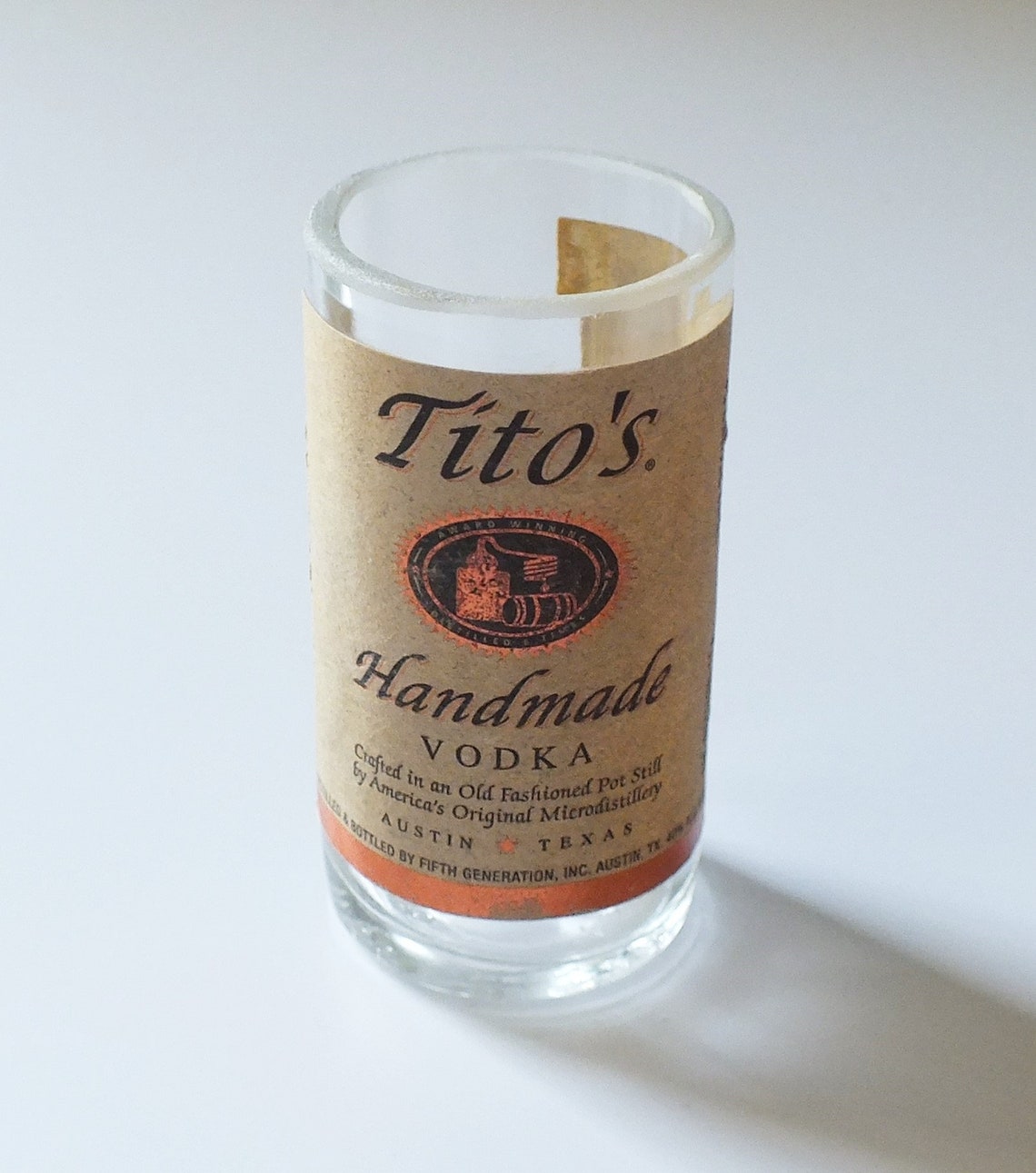 Tito's Handmade Vodka Mini Bottle Shot Glass 50ml Etsy