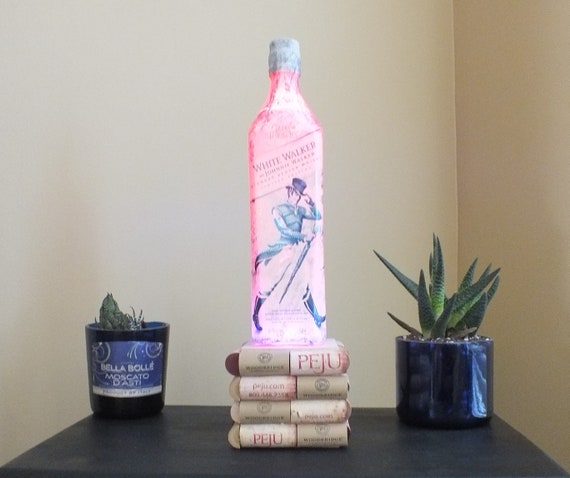 Johnnie Walker Game Of Thrones Empty Bottle Lamp 16 Color Etsy