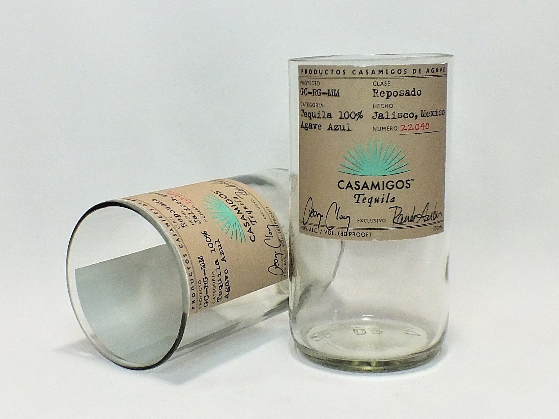 Casamigos Tequila Rocks Glass 1 Made from Bottle Tequila Etsy