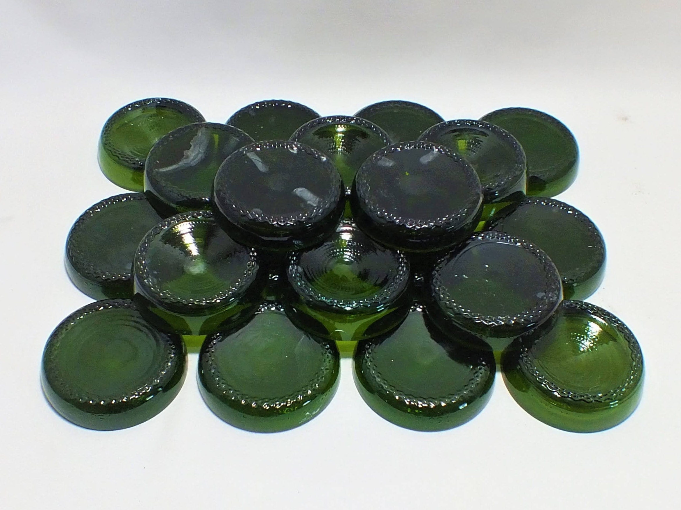 Glass Bottle Bottoms Green Wine Bottle Art Project Etsy