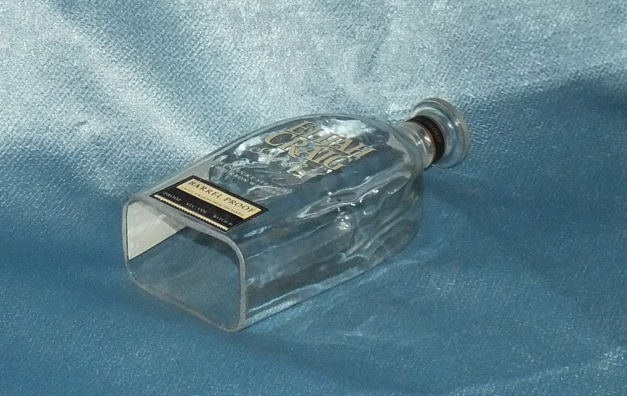 Elijah Craig Small Batch Bottle Pendant Light Handmade Bourbon Bottle Recycled Light Fixture Upcycled Industrial Glass Ceiling Light