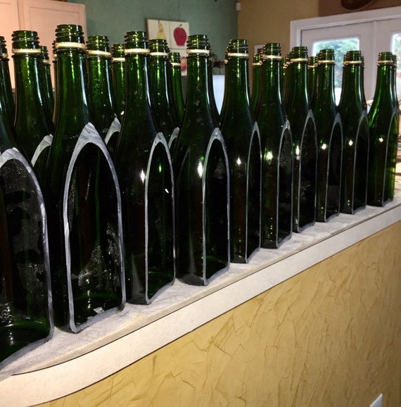 Lot of 12 Wine Bottles cut lengthwise / crafts / Wine Planter Etsy