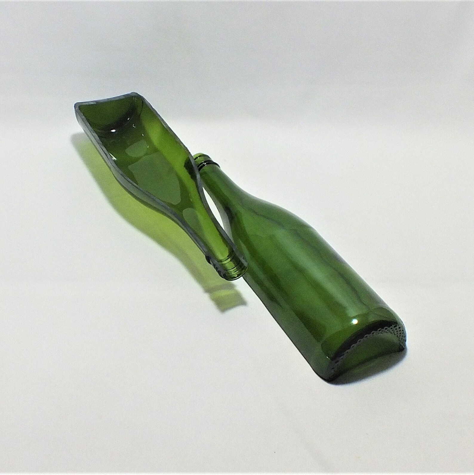 Cut In Half Bottle Green Yellow Blue Wine Bottle Art Etsy