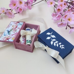 Caixa de presente em dinheiro, presente em dinheiro para formatura, porta-presente em dinheiro, caixa de presente em dinheiro, caixa de presente de veludo, presente de aniversário para filha da mãe