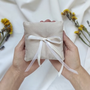 Wedding ring pillow, velvet ring pillow, ring bearer pillow, wedding ring holder, pillow for ring bearer, ring bearer cushion image 1
