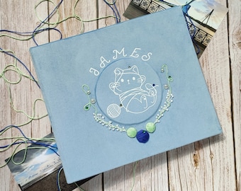 Personalized baby photo album, baby memory book, baby scrapbook album, gender neutral baby gift, custom photo book for baby, newborn gift