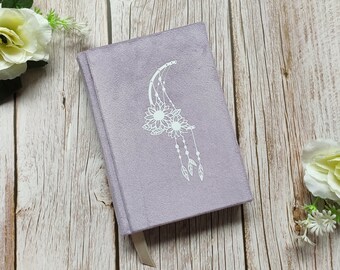 Handbound journal, velvet journal, velvet notebook, hardcover journal, self care gift for women, dream journal, birthday gifts for writers