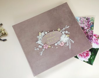 Unique wedding guest book, personalized wedding photo album, polaroid guest book wedding gifts for couple, engagement gifts for bride to be