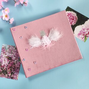 Baby Erinnerungsbuch, Baby Fotoalbum, Samt Fotoalbum mit Mädchen Engel für Scrapbooking