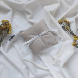 Wedding ring pillow, velvet ring pillow, ring bearer pillow, wedding ring holder, pillow for ring bearer, ring bearer cushion image 5