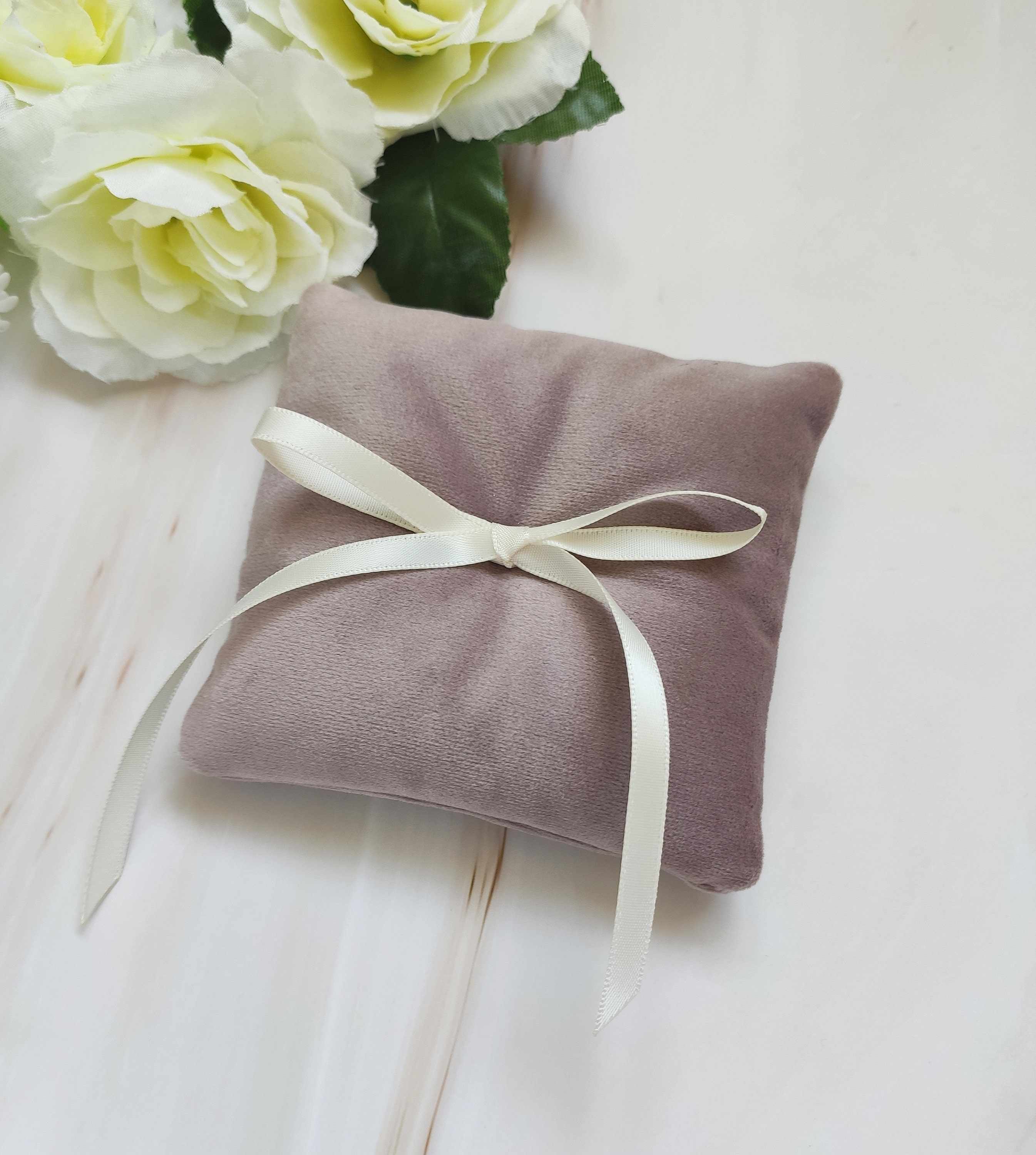 Linen Ring Bearer Pillow, 5 X 5 Inches, Choose Your Linen and Ribbon - Etsy